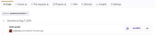GitHub now shows 2 commits.